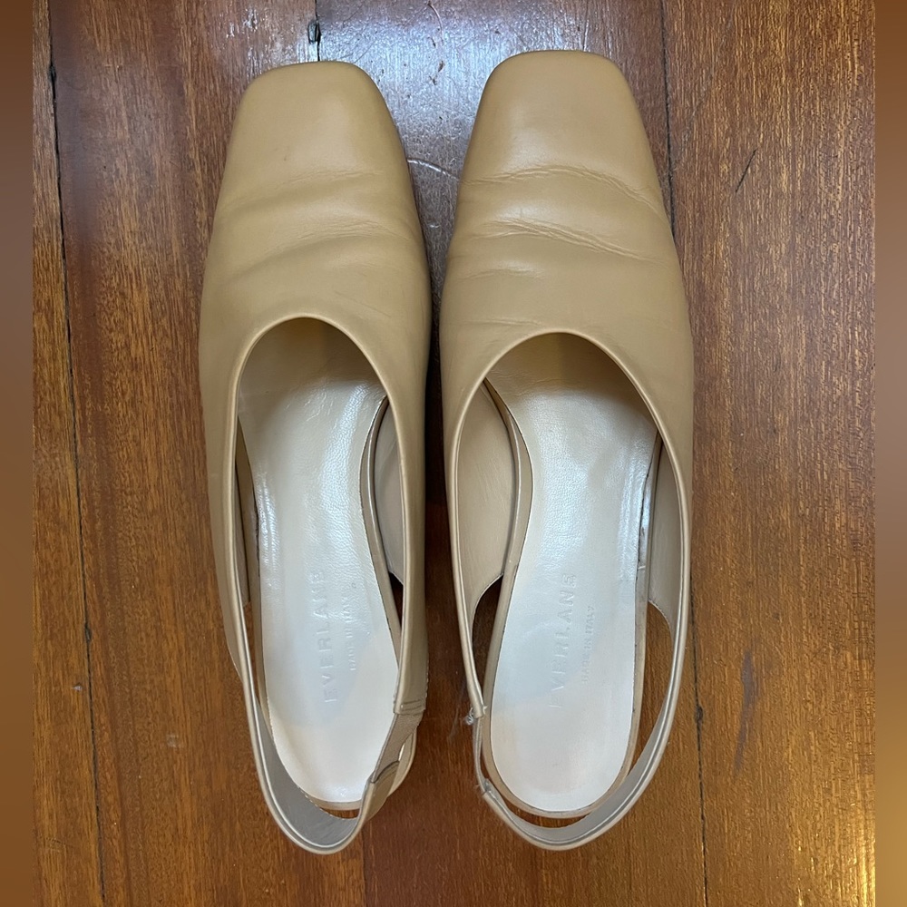 EVERLANE sling back leather shoes
